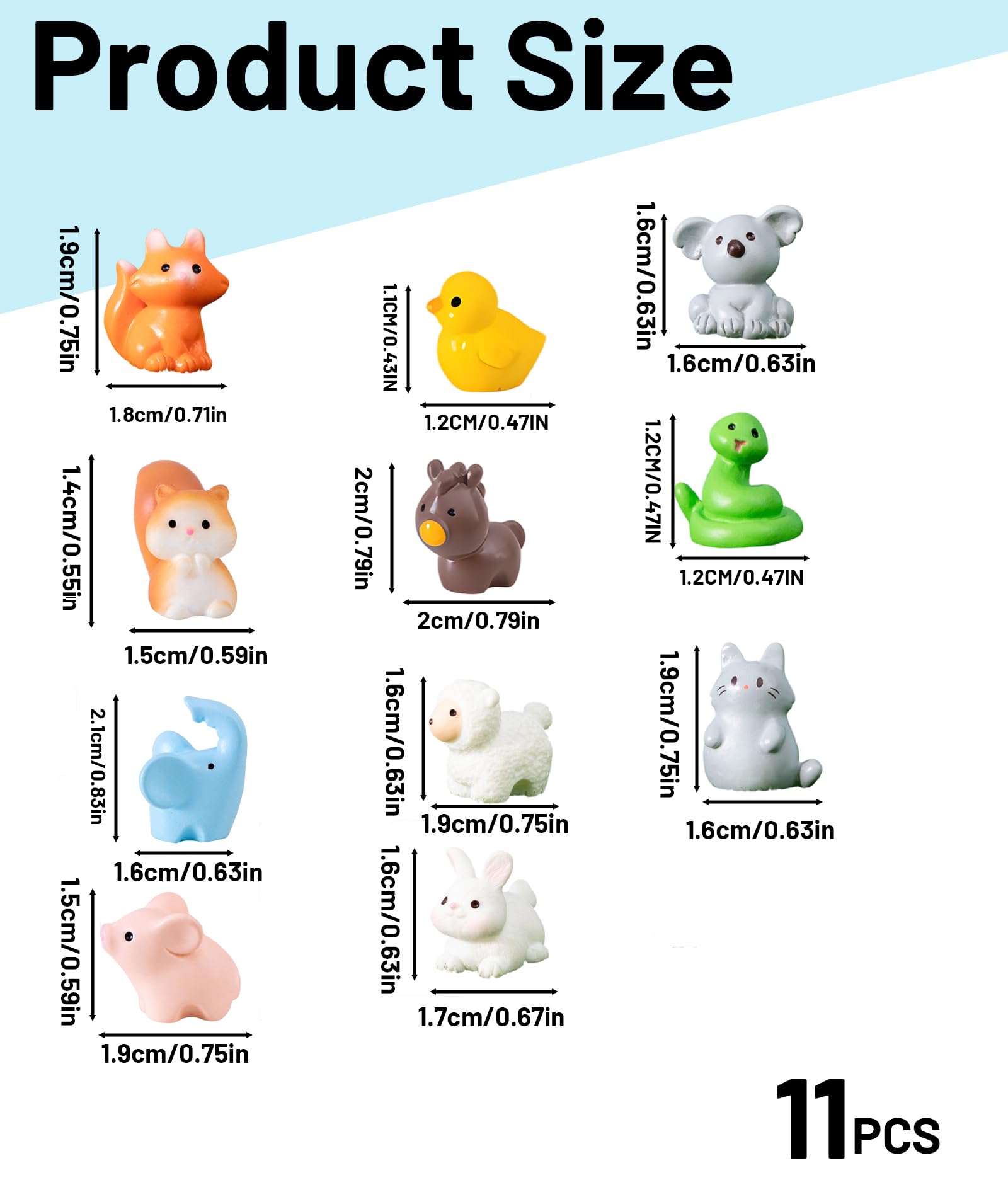 11-Piece Miniature Decorative Items, Cute Decorative Items, Mini
